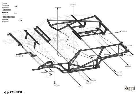 axial wraith metal chassis|axial wraith exploded view.